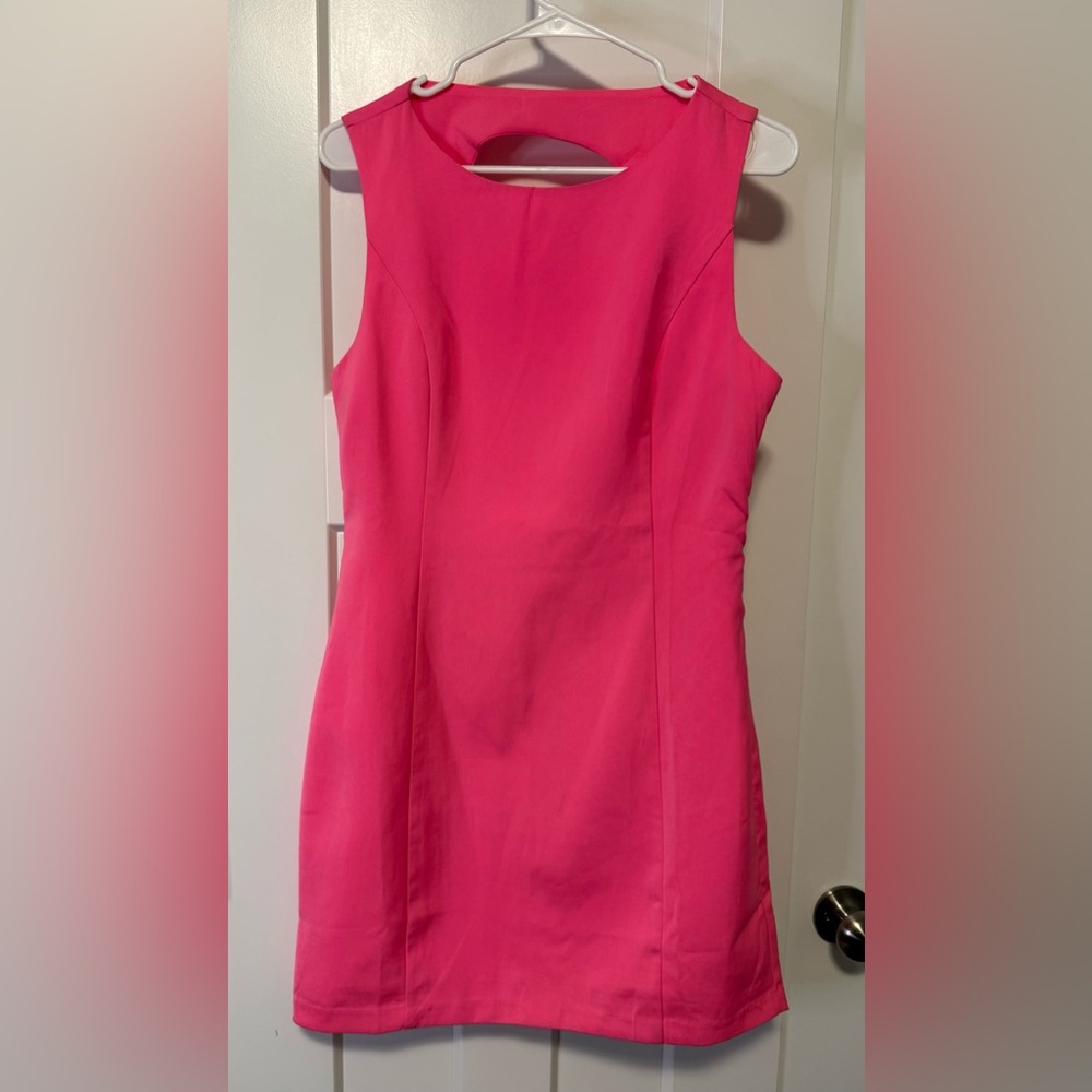 Endless Rose Vibrant Pink Mini Dress Size Large - Picture 8 of 8